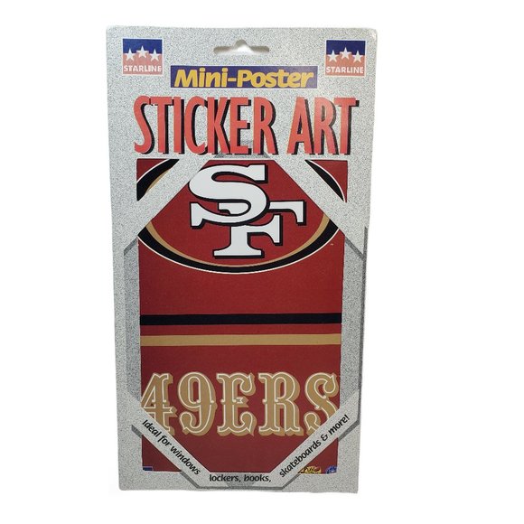 1998 Vintage Football San Francisco 49ers Mini Poster Sticker - Picture 1 of 2